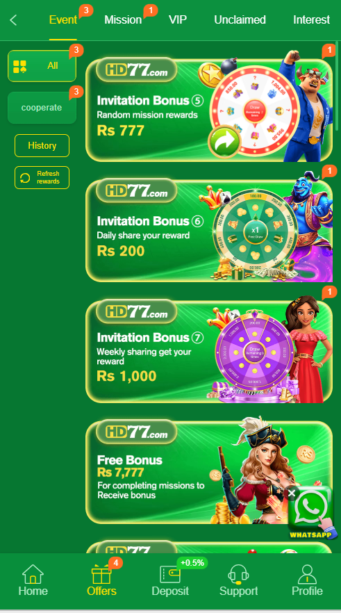 hd77 game bonuses