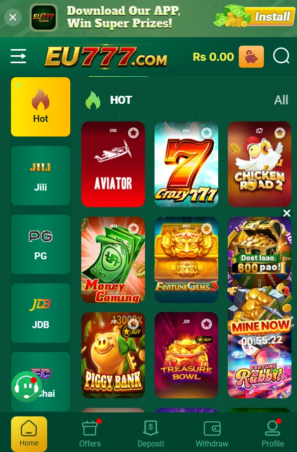 EU777Game APK download latest version for Android in Pakistan