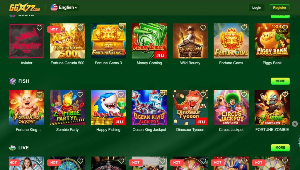 ggx77 game dashboard