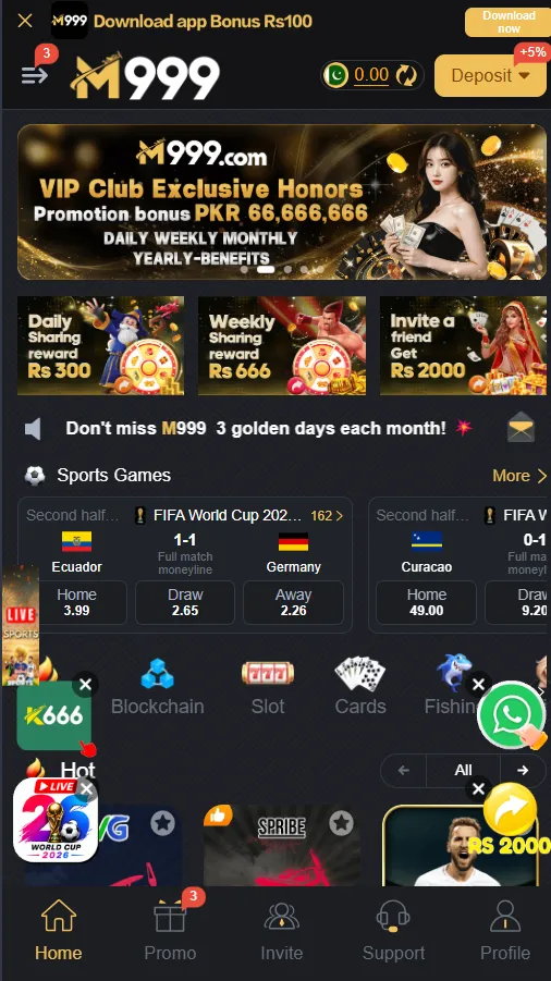 M999 Game APK download interface for Android users