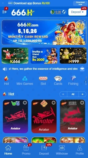 666H game home screen