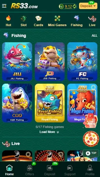 RS33 Game Fishing Games