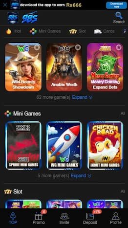 98S Game Main Display