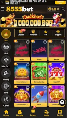 8555bet Game Main Display