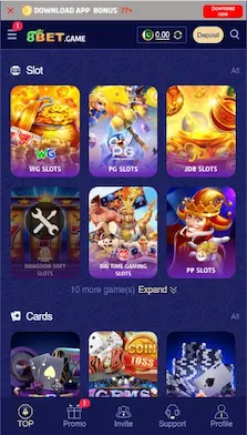 8BET Game Front View